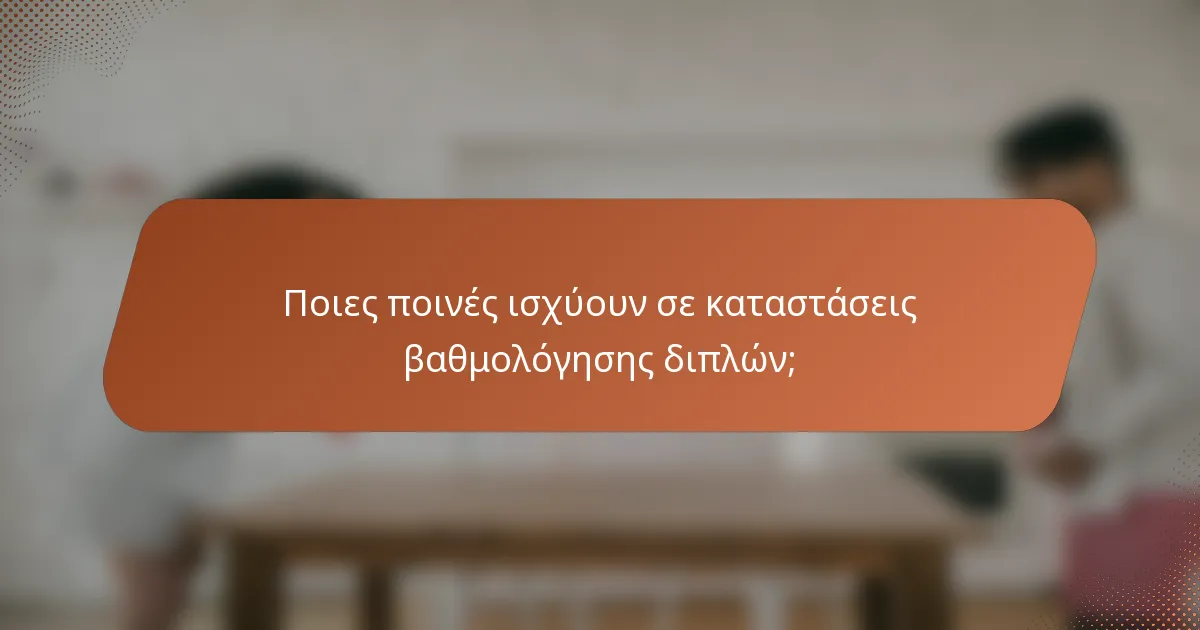Ποιες ποινές ισχύουν σε καταστάσεις βαθμολόγησης διπλών;