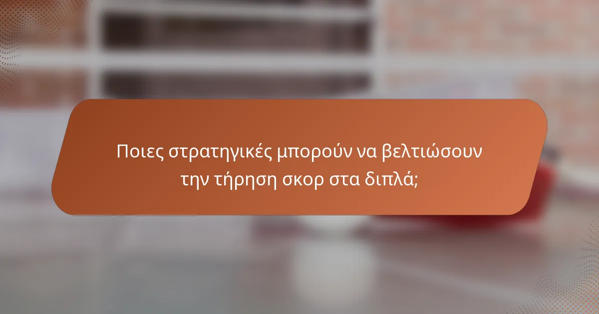 Ποιες στρατηγικές μπορούν να βελτιώσουν την τήρηση σκορ στα διπλά;